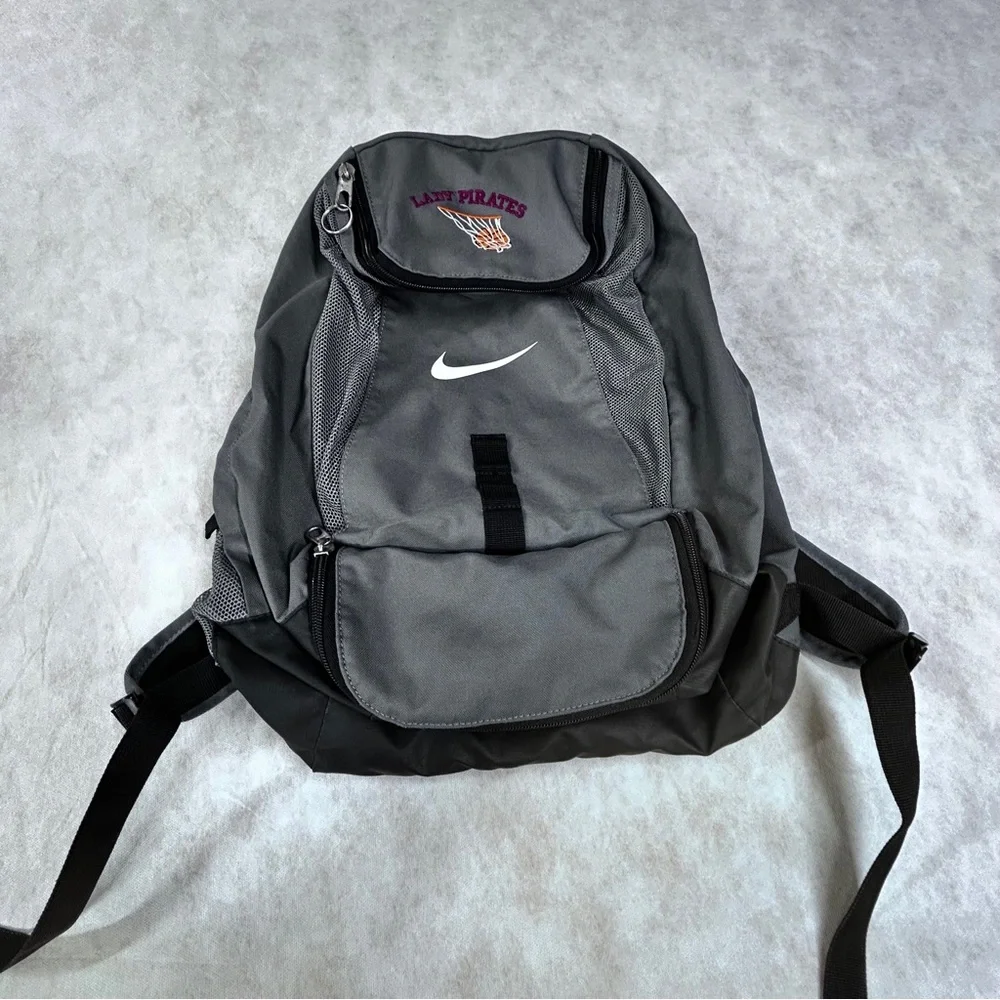Nike Gray and‎ Black Backpack with Iconic Swoosh Embroidered “Lady Pirates”